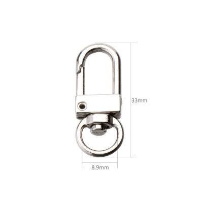 China Wholesale 33mm Metal Nickel Zinc Alloy Swivel FREE Plated Snap Hook For Tying Key Chain DIY Accessories Bs18ys03 2000pcs for sale