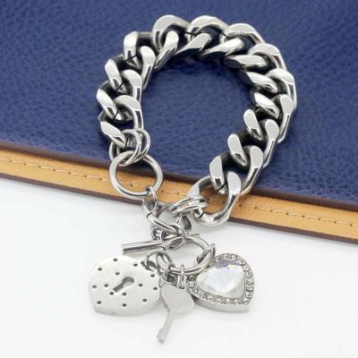 China Simple Fashion Stainless Steel Bracelet Accept Custom Design MB0021 for sale