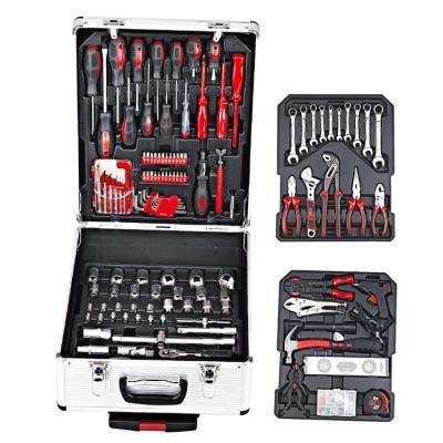 China 188pcs Case Aluminum Trolley Crate Aluminum Tool Kit for sale