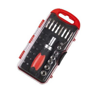 China 31pcs Mini Tool Box Mini Set of Pocket Tool Kit, Ratchet Handle Screwdriver Set and Socket Set for sale