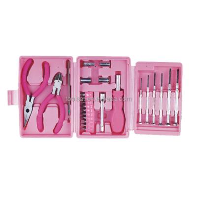 China Easy Folding Storage 26Pcs Ladies Pink Tool Kit , Pink Tool Bag for sale