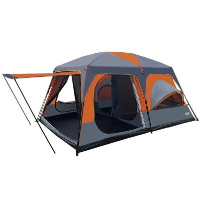 China Diagonal tie type waterproof family tent spacious camping tent party porch offers protection from rain sun large space tent for sale