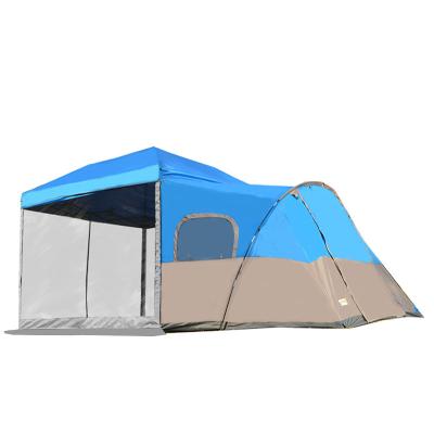 China Oxford Canopy With Extended Shelter Family Tent Leisure Tents A Mosquito Proof And Rainproof Tent For Camping for sale