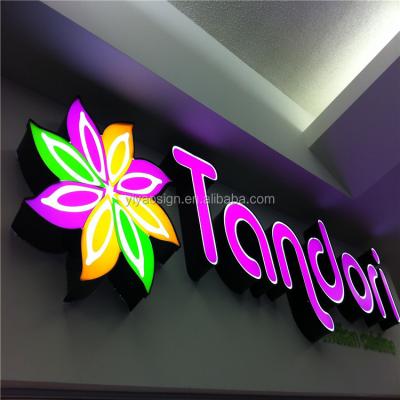 China YIYAO 3d indoor outdoor acrylic front lit led shop sign for sale for sale