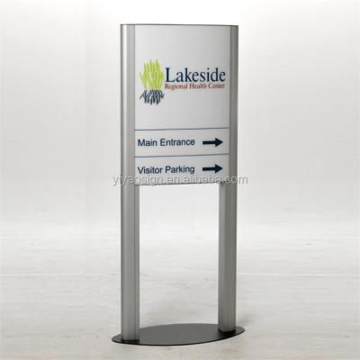 China Customized Outdoor Indoor Outdoor Standing Steel Way Finding Direction Signage Pylon Sign Board for sale