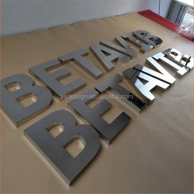 China High quality custom mirror metal 3d logo ss 304 silver polished channel letter sign wholesale indoor outdoor stainless steel for sale