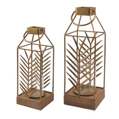 China French Style Home Decorative Wire Glass Metal Design Hanging Candle Holder for sale