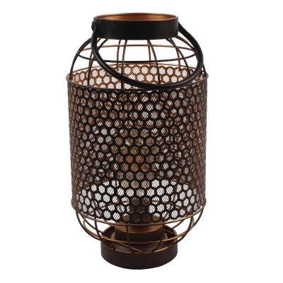 China European Style Home Metal Decoration Romantic Lantern Table Decoration With LED for sale