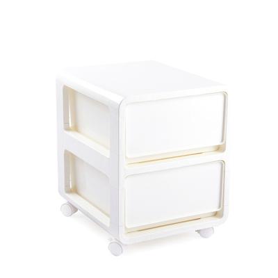 China 2 Layer Drawer Balcony Stocked Storage Cabinet Clothes Plastic Storage Box for sale