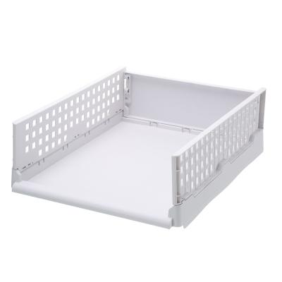 China Sustainable Multifunctional Stacking Collapsible Plastic Storage Drawers Basket for sale