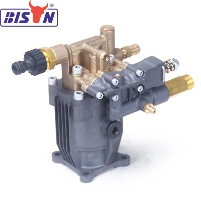 China Washing and Cleaning Bison 200 bar 3000psi p180 head brass horizontal high pressure axial pump 19mm shaft for sale