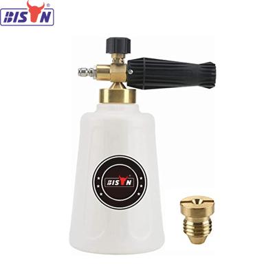 China PE+Brass Bison New Hot Selling Plastic High Pressure Big Nozzle 3200 Psi Snow Foam Cannon For Pressure Washer for sale