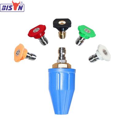 China Hotels Bison High Pressure 200 Bar rotate Nozzle Spray 360 Degree Rotate Cleaning Nozzle for sale