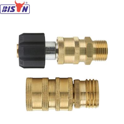 China Hotels Pressure Washer Adapter Set M22 14Mm Swivel to 1/4 Inch Quick Connect Kit for sale