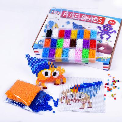 China Modern Handmade Toys Plastic Colors Boxed By 5mm Toowl Perler Hama Beads Sea Animals Patterns Diy 24 Melt Beads Kit for sale