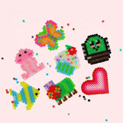 China Modern Kids Toys 5mm Hama Beads Diy 12 Colors Educational Perler Cuentas Multi-pattern Boxed Fuse Beads Set for sale