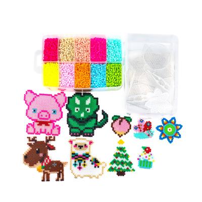 China Multi Color Large Three-Layer Educational Plastic Creative Bead Storage Box Diy Children's Toys Educational Perler Bead Toys for sale