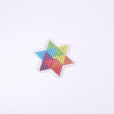 China Funny Educational Toy Toowl Hexagonal Star Peg Board Gauge For 5mm Perler Beads for sale