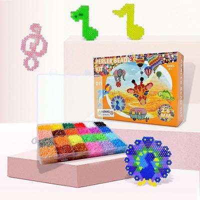 China Amazon Hot Sale 2.6mm Modern Ironing Beads Set 24 Colors DIY Toys Hama Beads Color Box Fuse Bead Kit for sale