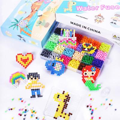 China PVA 2021 Popular Educational DIY Toys 3D Water Spray Beads 11 Models PVA Magic Water Fuse Beads for sale