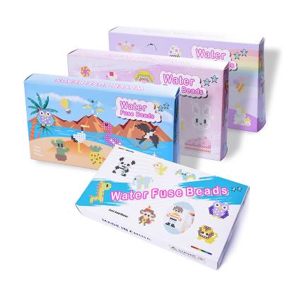 China PVA 24 Colors Eleven Models Educational Handmade Magic Beads Toys Water Jet Fuse DIY Bead Kit For Kids for sale