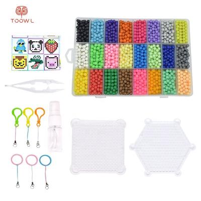 China PVA Toowl 24-Color 4800 Pcs Spray Sticky Waterbeads Kids Learning Toy Refill Beads Compatible Magic Melt Water Sticky Beads for sale