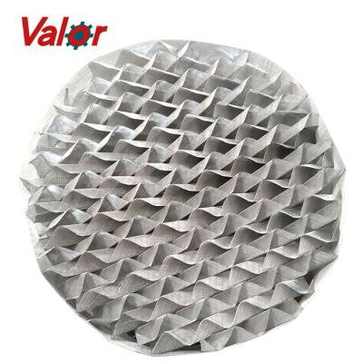 China Excellent Corrosion Resistance High Efficiency Chemical Column Metal Structured Packing For Friction Towers for sale