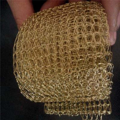 China High Strength Durability Durable Copper Knitted Wire Mesh Gas Liquid Mesh Filter for sale