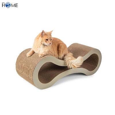 China Sustainable Recyclable Scratch Board Work Area Lounge Bed Corrugated Cardboard Cat Scratcher for sale