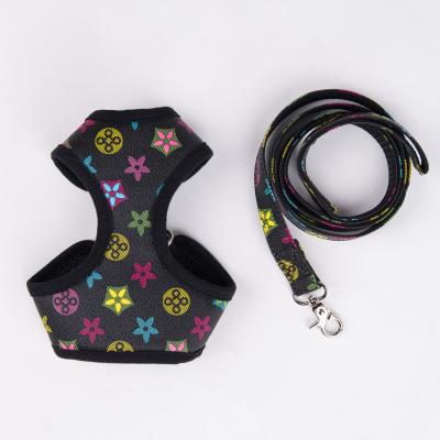 China Customized Dog Harness and Leash Set Dog Harness Leash Collar Sublimation Designs Dog Collar and Leash Set for sale