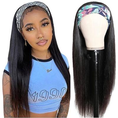 China Brazillian Deep Wave Hair Wigs Wholesale Straight Wig Headband Hair For Women Headband Wigs for sale