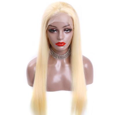 China Qingdao Factory Wholesale Virgin Brazilian Hair 1B Straight Root 613 Ombre Blonde Able To Dye To All Color Full Lace Wigs for sale