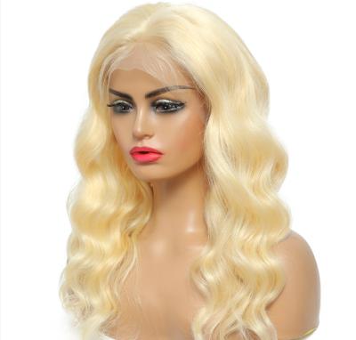 China Straight 100% Russian Blonde 613 Virgin Curly Front Lace Wig,Hd Movie Lace Wigs Vendors Full Lace Transparent Thin Swiss Wholesale for sale