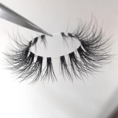 China Custom Clean Brand Wholesale Natural 3d Mink Lashes Invisible Clear Vendor Strip Eyelashes for sale