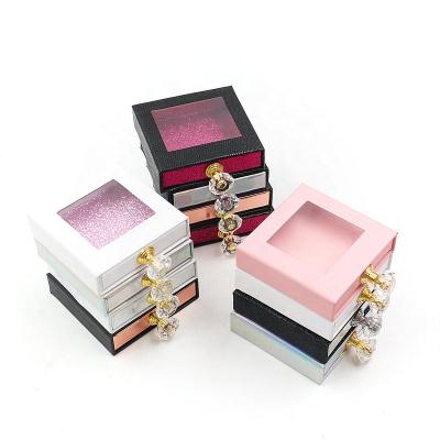 China Natural High Quality Private Label Magnetic Strip Long Eyelash Boxes Hot Pink Silver Wick Package Box for sale