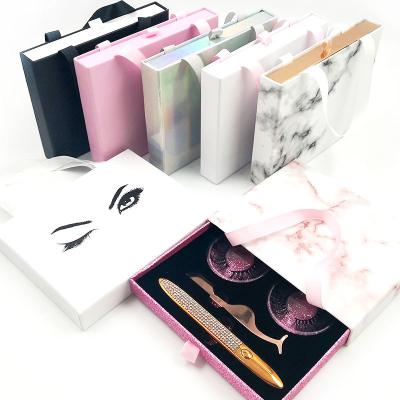 China Custom High Quality 5D Mink Eyelash Boxes Glitter Lash Eyelash Packaging Plastic Box With Empty Eyeliner Liquid Wholease Lashes Boxes for sale