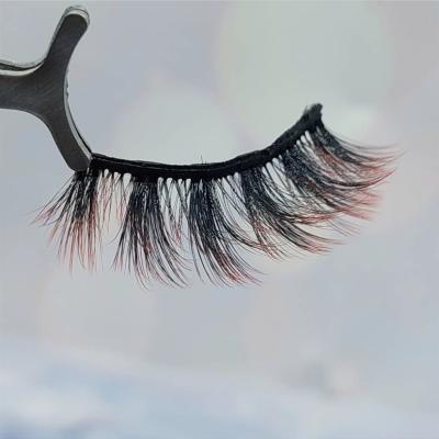 China New Natural Makeup Trend False Colored Mink Colored Eyelashes Lashes for sale