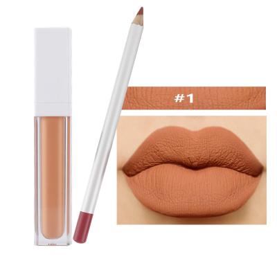 China New Waterproof Combination Lip Liner Lip Annotate 2 and 1 Custom Personal Logos for sale