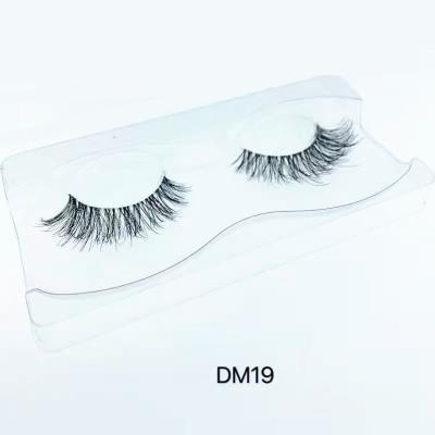 China Mink Eyelash Clear Band False 3D Eyelashes False Vegan Strip Natural Luxury 3D Strip Lashes Invisible Eye Lashes for sale