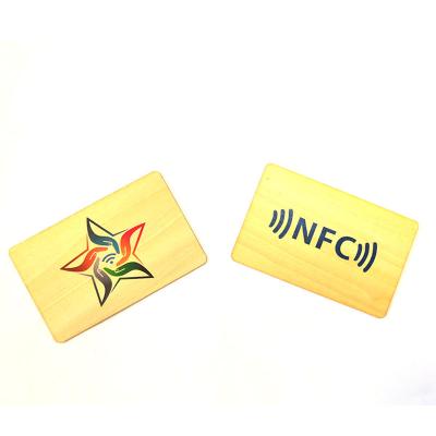 China Wood Biodegradable Recyclable Credit Card Protection NFC Business 213 RFID Custom Printing Card for sale