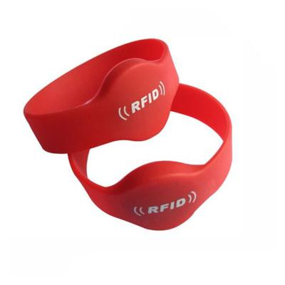 China Access Control System 13.56MHz ISO14443A F08 1K RFID Silicone Wristband zu verkaufen