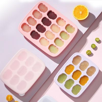 China Viable Kitchen Food Grade Silicone Ice Cream Maker Mold Set Ice Cube Tray Mold for sale