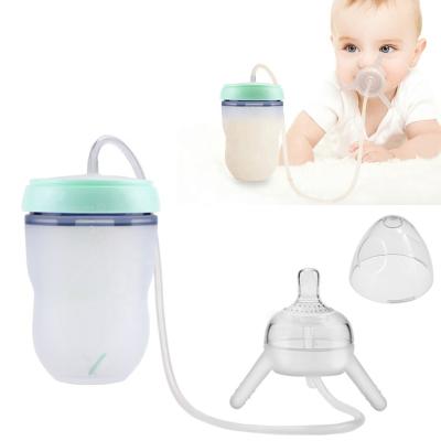 China BPA Free 250ml Colabyby Hands Free Self Feeding Bottle With Various Flow Nipples for sale