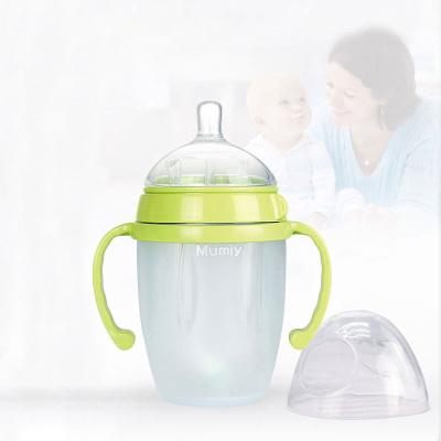 China OEM Baby BPA Free Wide Silicone Anti Colic Bottle Neck Bottle For Newborn for sale