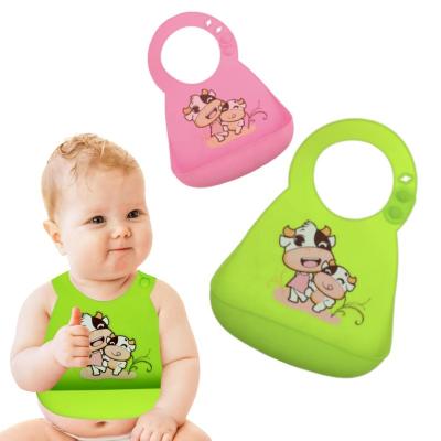 China BPA Free Cartoon Design Soft Silicone Baby Bibs for sale