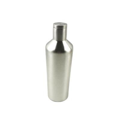 China Sustainable 750ml Vacuum Insulated Double Wall S/S Packaging 750ml Burgundy Empty Glass Wine Bottle for sale