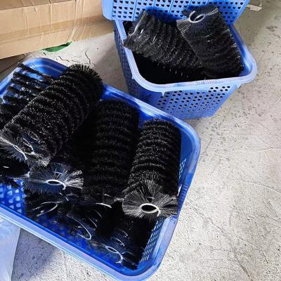 China Internal and external nylon cylinder coil cleaning brush for cleaning springs for sale