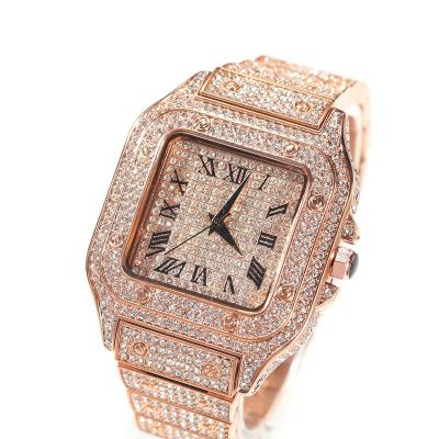 China CLASSIC Iced Out Moissanite Luxury Mens Bezel Band Watch Dial Fashion Womens Watch Diamond for sale