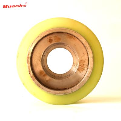 China LOAD wheel liugong forklift PU offering loading wheel 254x102mm with inner diameter 169mm for sale