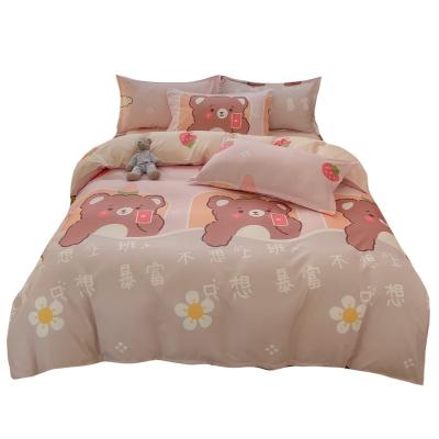 China Anti-pilling 2021/modern 2022 cotton home textile bedding set lovely cute home textile style queen bed linens for sale